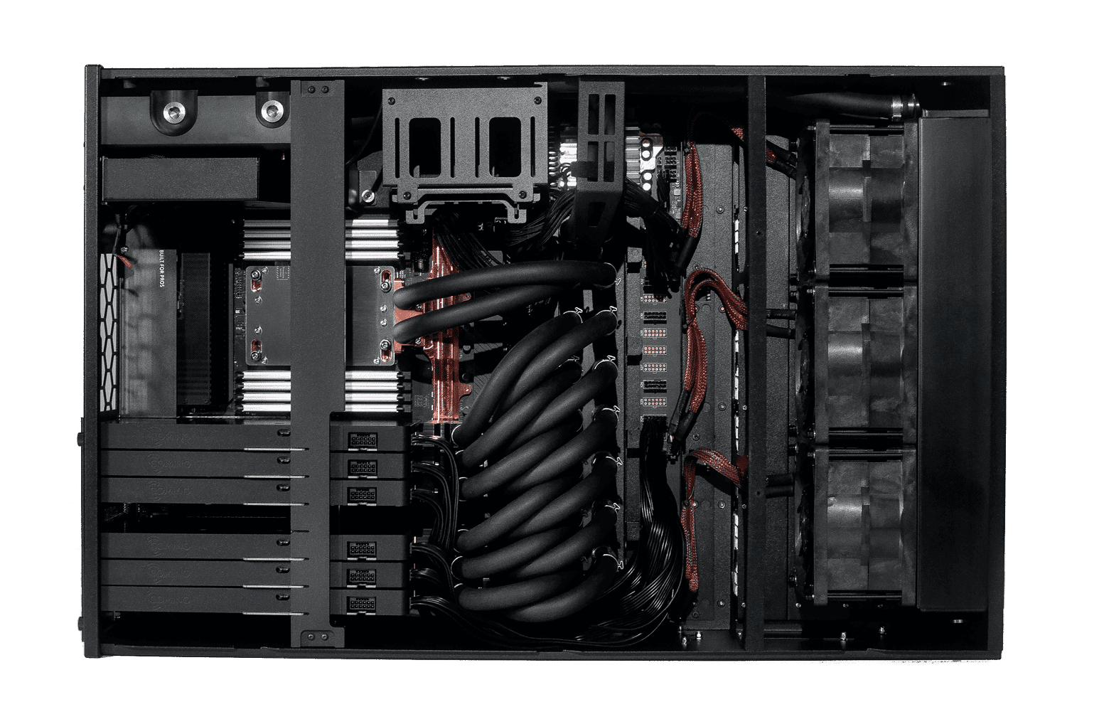 Comino GRANDO RM GPU Server Liquid Cooled 6x4090 top open