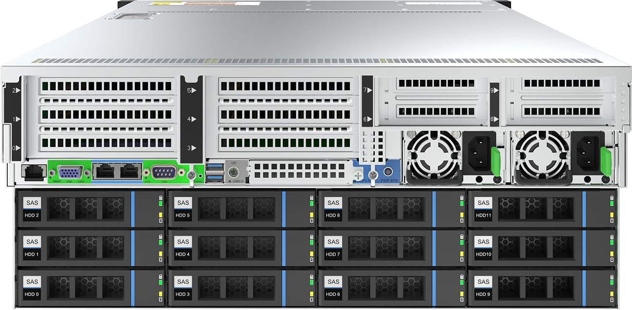 Gooxi 4U Server 36-bay rear