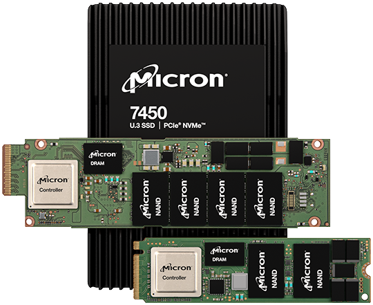 Micron 7450 NVMe Enterprise SSD Group
