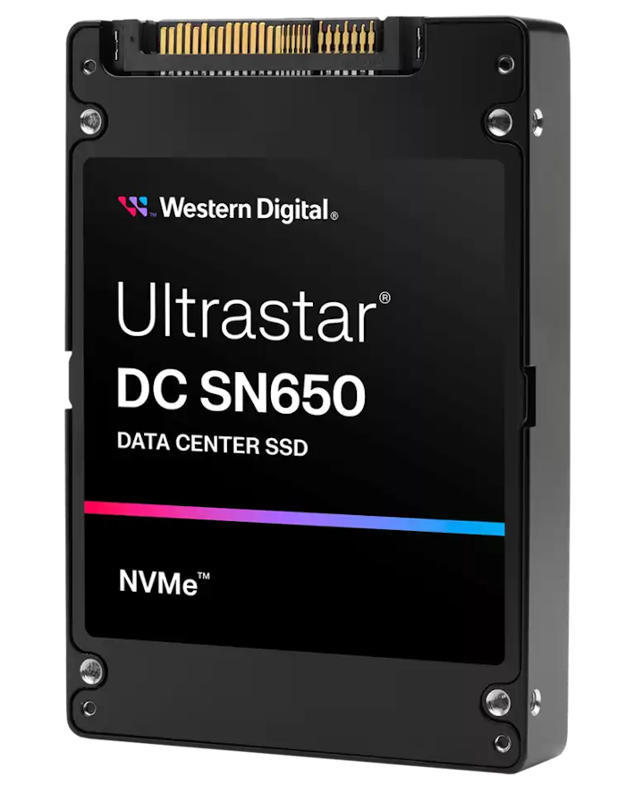 Western Digital WD ultrastar dc sn650 enterprise nvme ssd left
