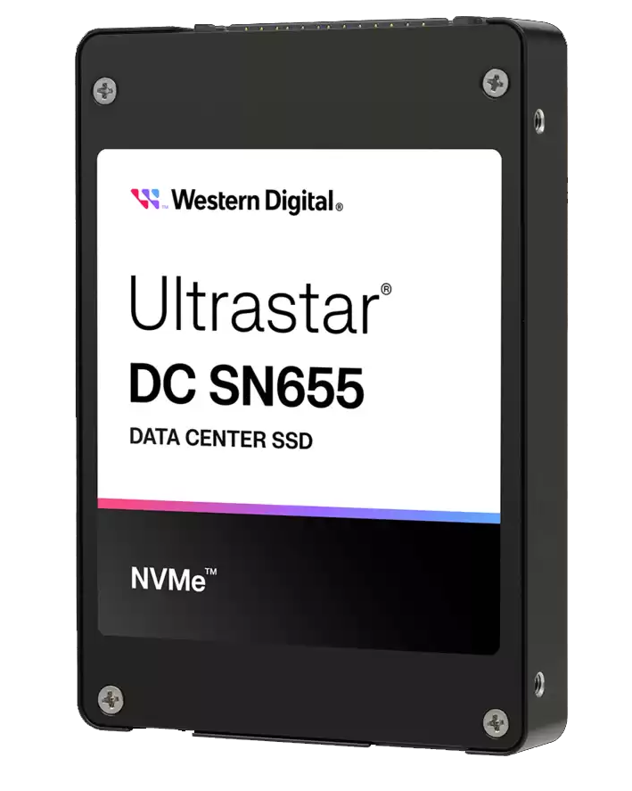 Western Digital WD ultrastar dc sn655 enterprise nvme ssd left