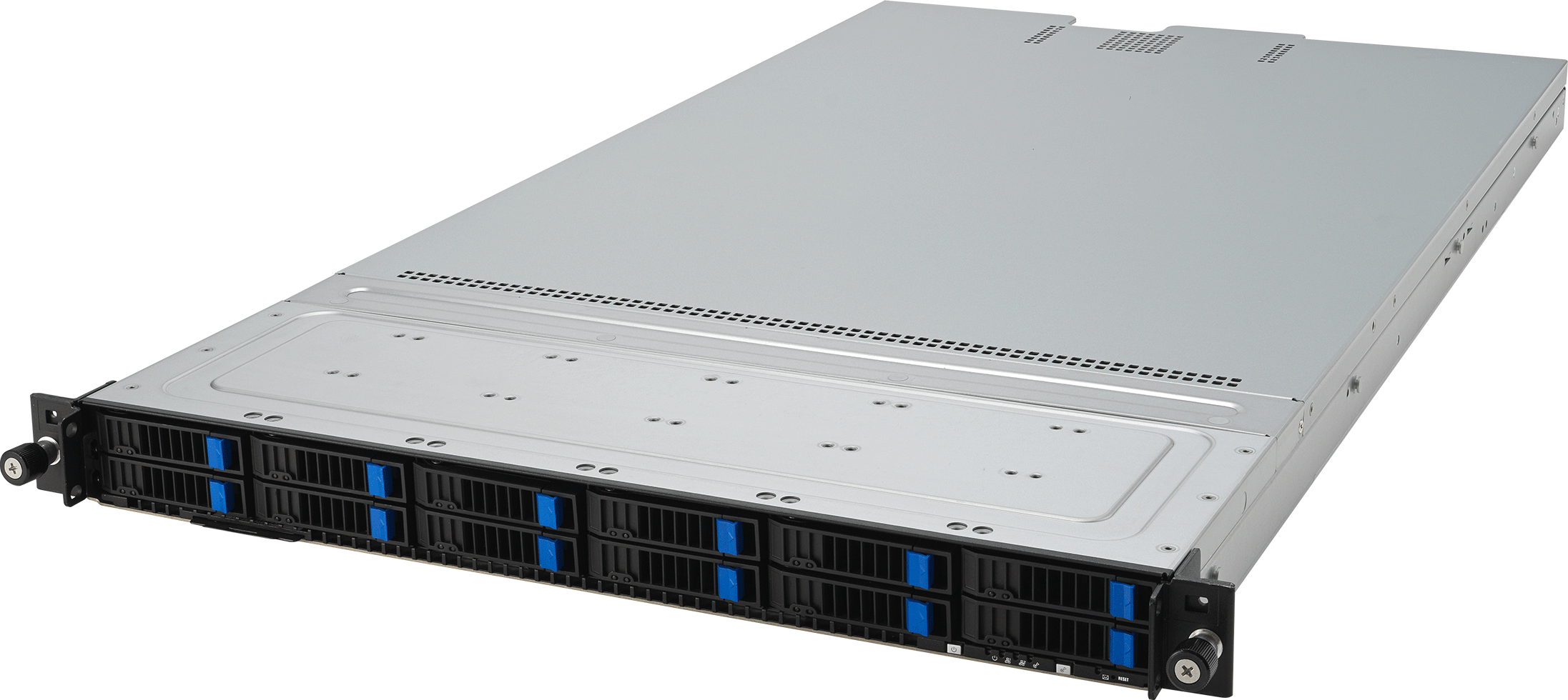 Zstor RS1000 Serie EPYC 9004 2 socket NVMe Gen5 Server 12bay 1U Front45