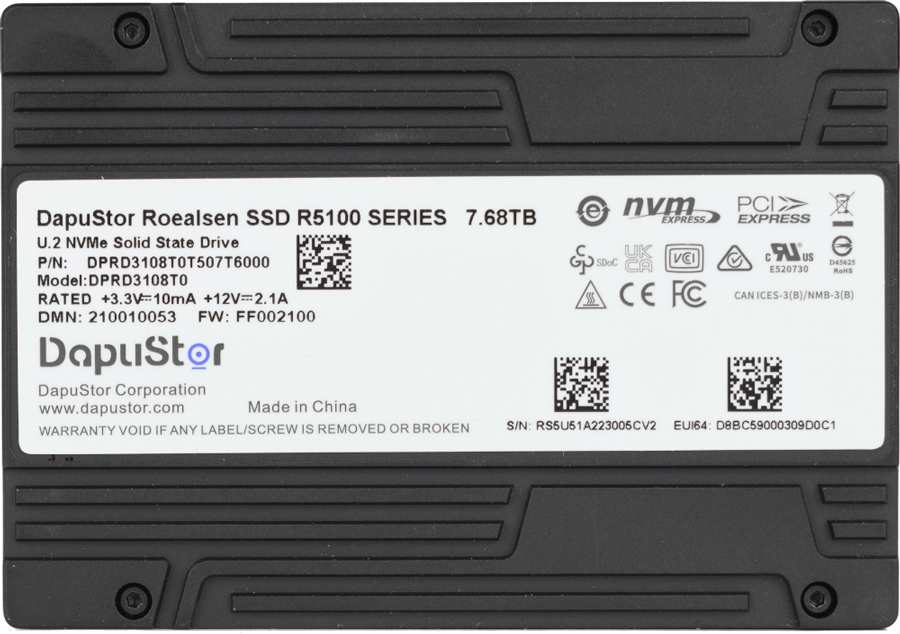 Dapustor_Roealsen5_NVMe_SSD_R5100_Front