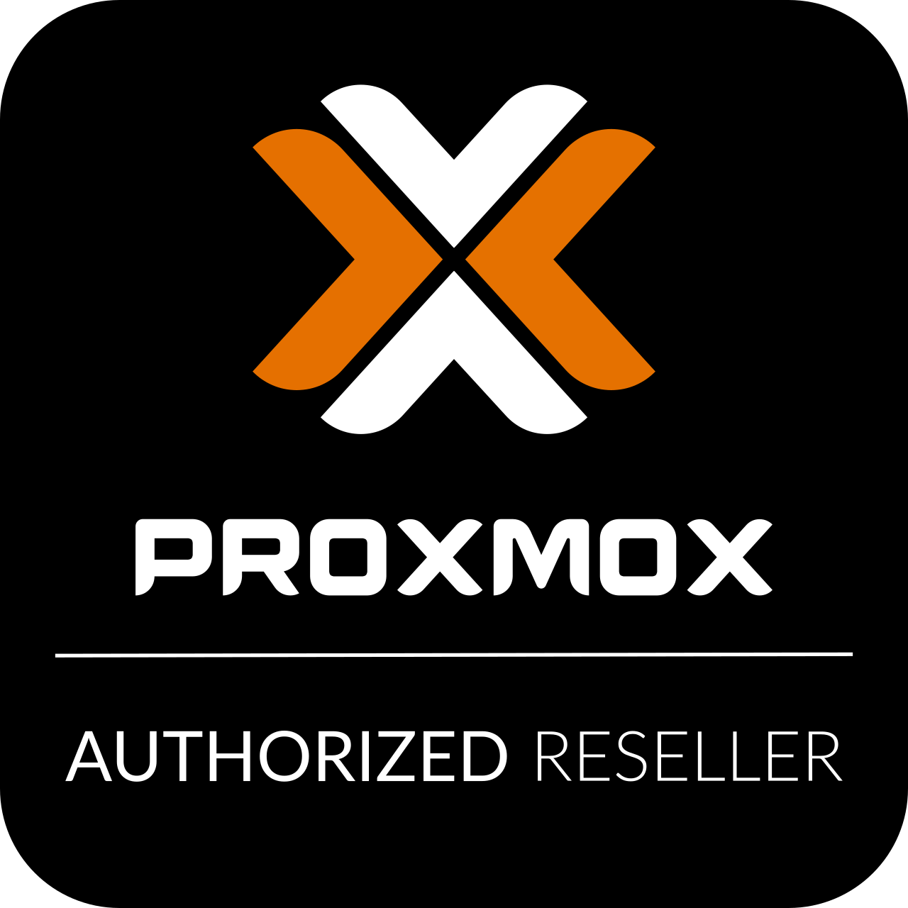 proxmox authorized reseller logo inverted color 1280px