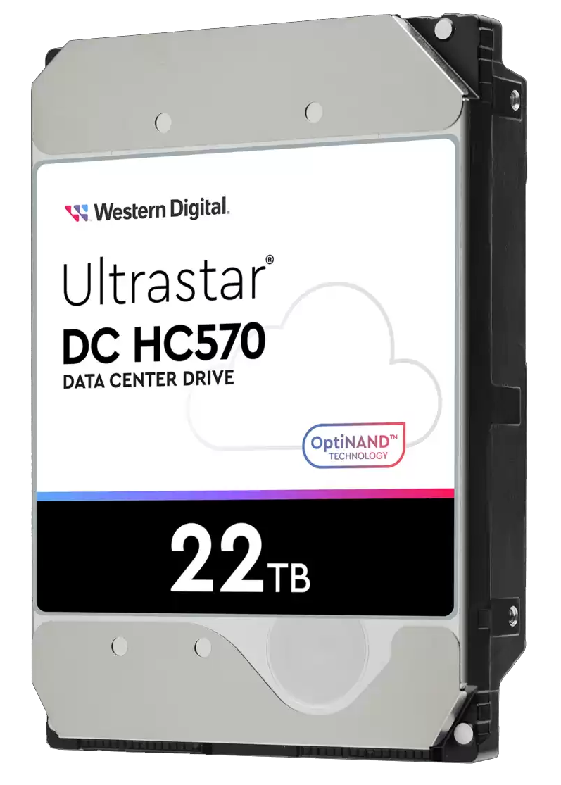 Western Digital WD Ultrastar DC HC570 HDD 22TB Enterprise standing