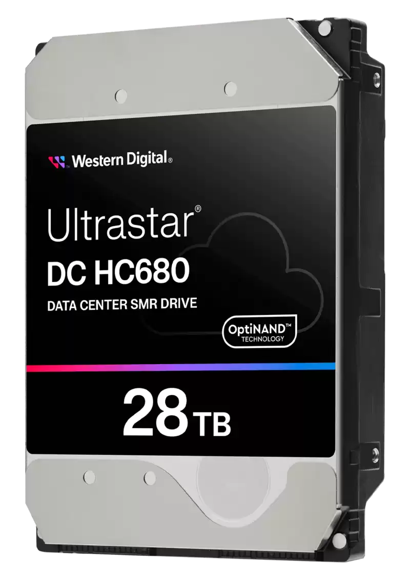 Western Digital WD ultrastar dc hc680 HDD 28TB Enterprise standing